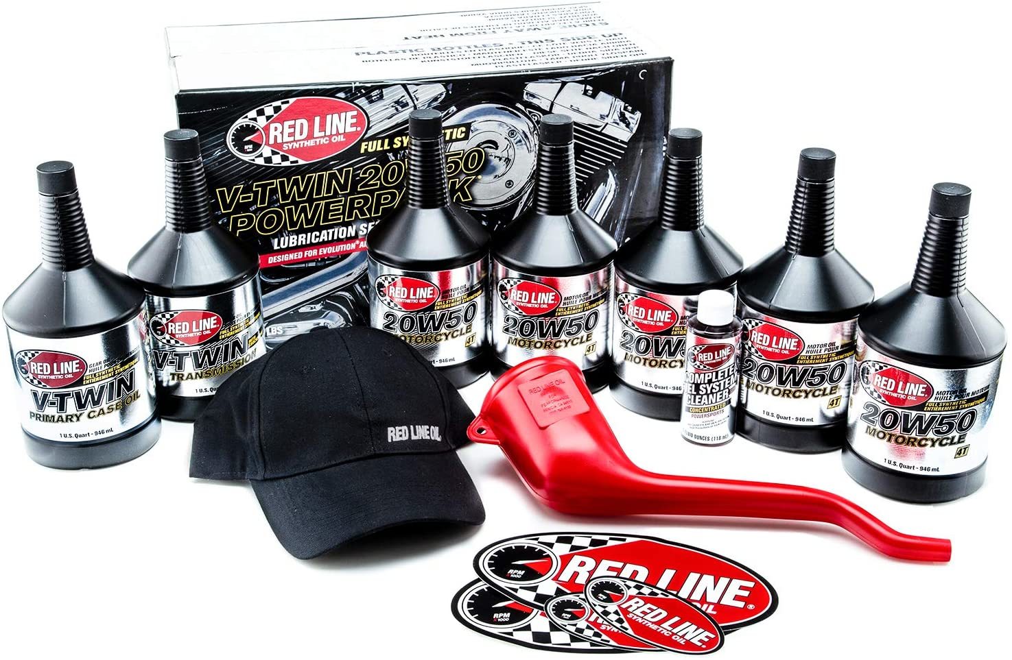 Red Line 90226 V-Twin 20w50 PowerPack Oil Package