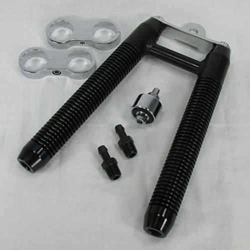 BLACK-Finned-Billet-Oil-V-Cooler-for-MOST-Harley-Models-WITH-DOWNTUBE-MOUNTS