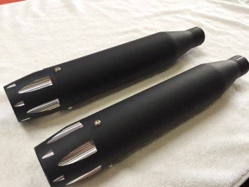 DNA-3-BLACK-CONTRAST-HIGH-FLOW-MUFFLER-SLIP-ON-EXHAUST-PIPE-For-Harley