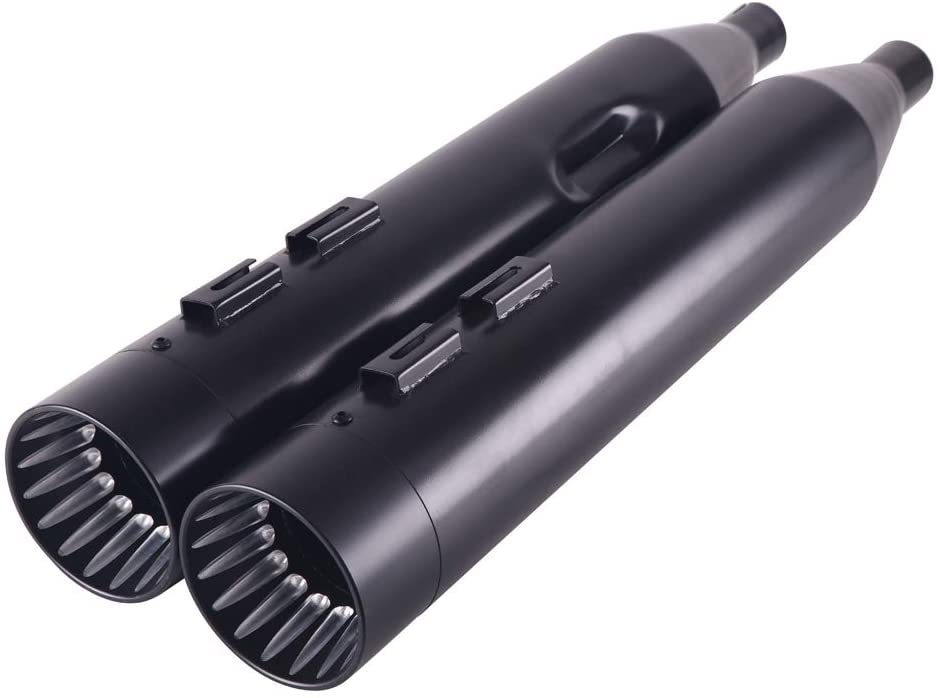 SHARKROAD-Inside-4.5-Matte-Black-Slip-on-Mufflers-Exhaust-Pipe-for-Harley