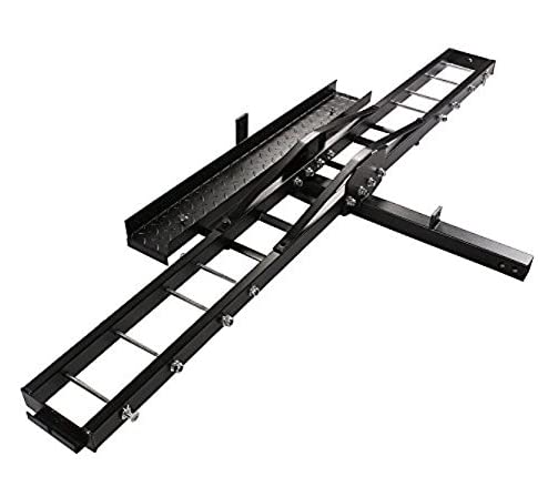 Pound Heavy Duty Motorcycle Dirt Bike Scooter Carrier Hitch Rack Hauler Trailer with Loading Ramp and Anti